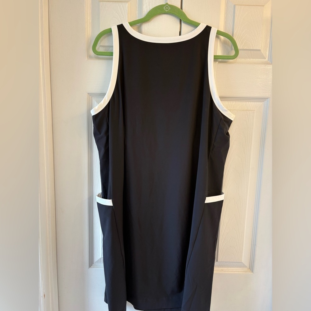 Lou & Grey Black Tank Top  dress with White Trim